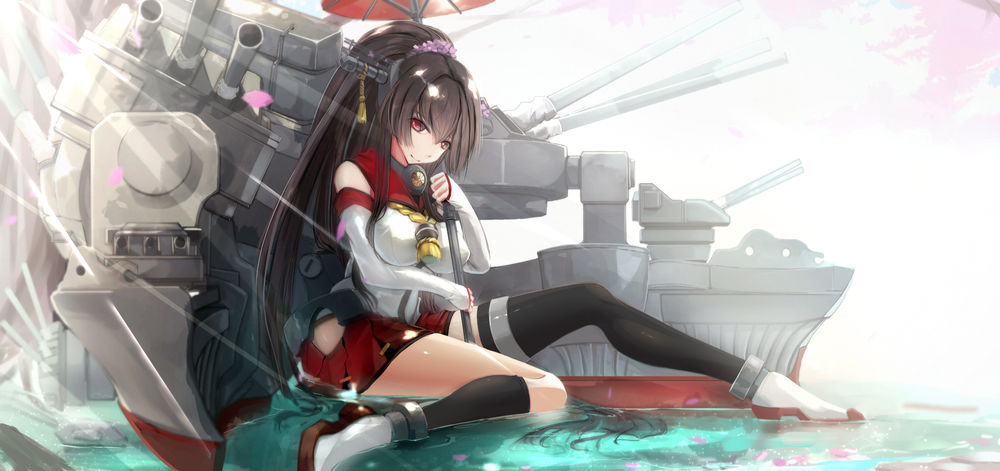 Обои для рабочего стола Ямато / Yamato из аниме Флотская коллекция / Kantai Collection, автор Kikivi