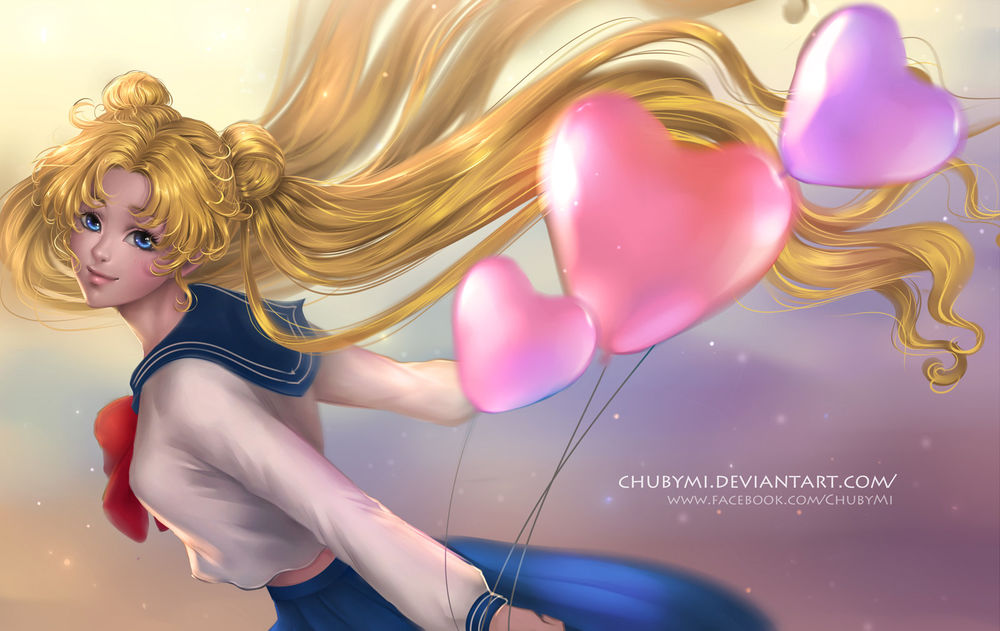 Обои для рабочего стола Usagi Tsukino / Усаги Цукино из аниме Bishoujo Senshi Sailor Moon / Красавица-воин Сейлор Мун, by ChubyMi