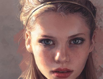 Обои на рабочий стол Портрет девушки, by Mandy Jurgens