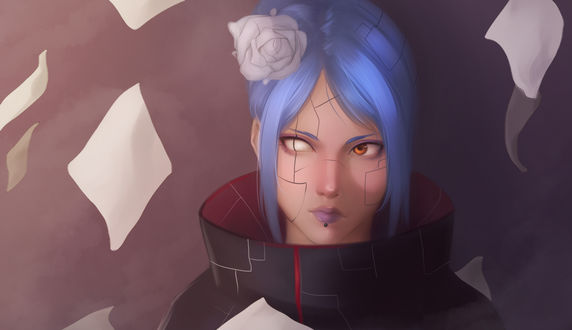 Обои на рабочий стол Hayumi Konan / Конан Хаюми из аниме Наруто / Naruto, by Nychse