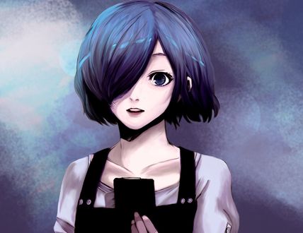 Обои на рабочий стол Touka Kirishima / Тока Кирисима из аниме Tokyo Ghoul / Токийский Гуль, by Dmitriy Petrenya