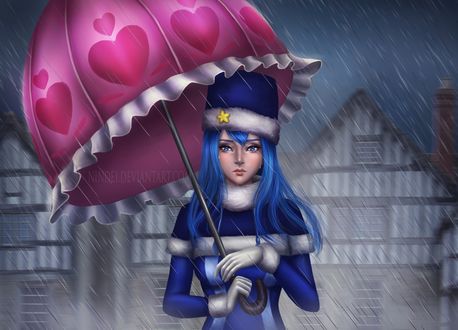 Обои на рабочий стол Juvia Loxar / Дождия Локсар из аниме Фейри Тейл / Хвост Феи / Fairy Tail, by Nindei
