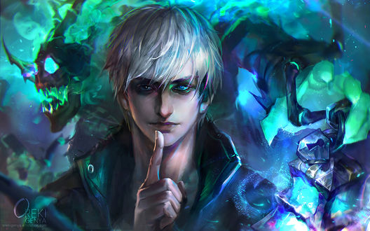 Обои на рабочий стол Zed / Зед из игры League of Legends / Лига Легенд, by OrekiGenya
