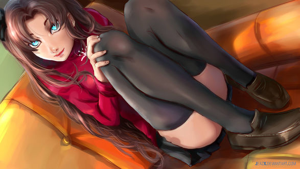 Обои на рабочий стол Tosaka Rin / Рин Тосака из аниме Судьба: Начало / Fate / Zero, by JaezX