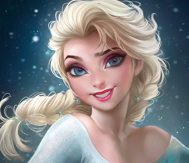 Обои на рабочий стол Портрет Elsa / Эльзы, by NUMYUMY