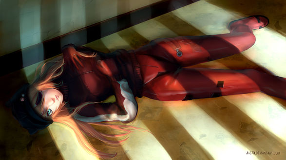 Обои на рабочий стол Сорью Аска Лэнгли / Asuka Langley Soryu из аниме Евангелион / Evangelion, by JaezX