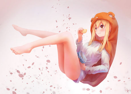 Обои на рабочий стол Doma Umaru / Дома Умару из аниме Двуличная сестренка Умару-чан! / Himouto! Umaru-chan, by jaychau