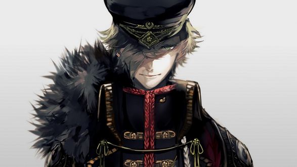 Обои на рабочий стол Uguisumaru в фуражке из игры Touken Ranbu / Танец мечей