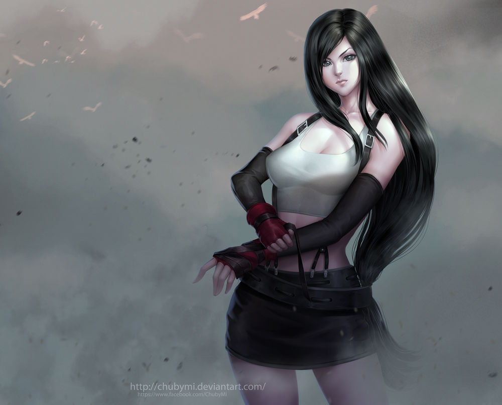 Обои для рабочего стола Tifa Lockhart / Тифа Локхарт из игры Final Fantasy VII, by ChubyMi
