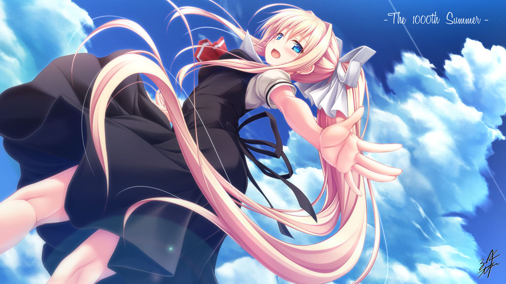 Обои для рабочего стола Мисудзу Камио / Misuzu Kamio из аниме Высь / Air (The 1000th summer / 1000-е лето)