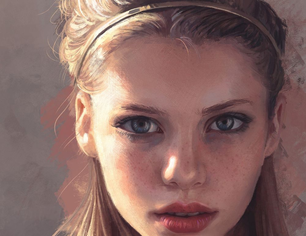Обои для рабочего стола Портрет девушки, by Mandy Jurgens