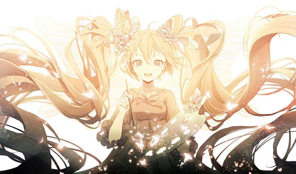 Обои для рабочего стола Vocaloid Hatsune Miku / Вокалоид Хатсунэ Мику, by 冷蝉