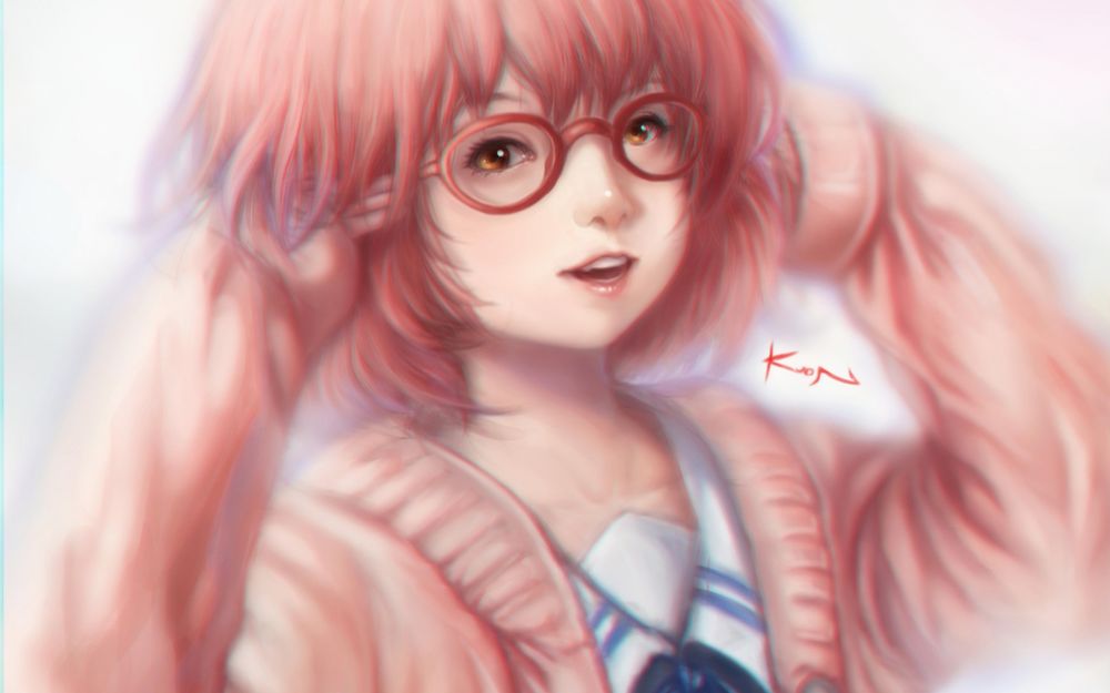 Обои для рабочего стола Мирай Курияма / Mirai Kuriyama из аниме Kyoukai no Kanata / За гранью, by Kuon