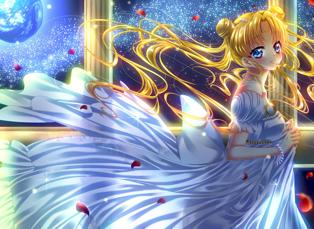 Обои для рабочего стола Princess Serenity / Принцесса Серенити / Usagi Tsukino / Усаги Цукино из аниме Сейлор Мун / Sailor Moon