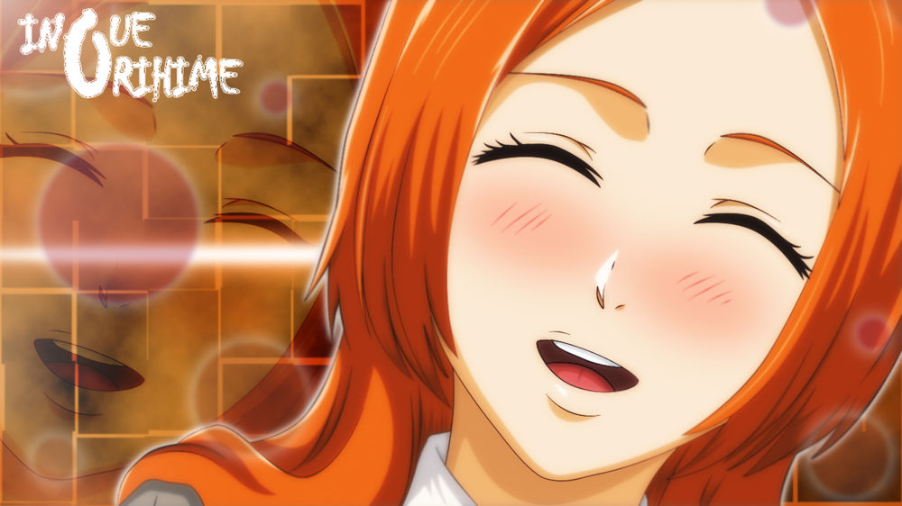 Обои для рабочего стола Улыбающаяся Орихимэ Иноуэ / Orihime Inoue из аниме Блич / Bleach, by dimasagoenx