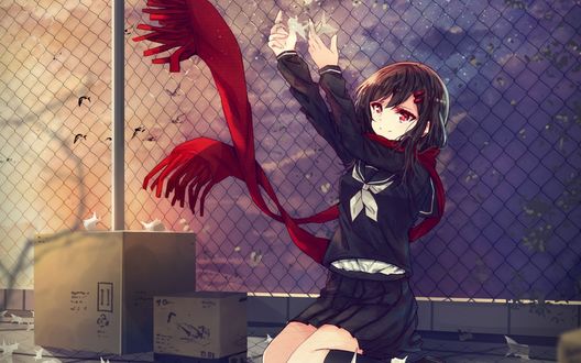 Обои на рабочий стол Аяно Татэяма / Ayano Tateyama из аниме Актеры ослепленного города / Mekakucity Actors, by Daikazoku63