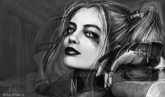 Обои на рабочий стол Harley Quinn / Харли Куинн, by glimpen
