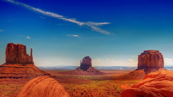 Обои на рабочий стол Долина монументов / Monument Valley, штат Юта, США