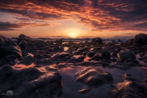 Обои на рабочий стол Закат после ливня на острове La Gomera / Ла Гомера, фотограф Isabella Tabacchi