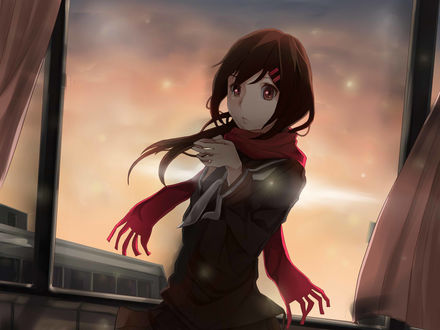 Обои на рабочий стол Аяно Татэяма / Ayano Tateyama из аниме Актеры Ослепленного Города / Mekakucity Actors, by Lien-Tsu
