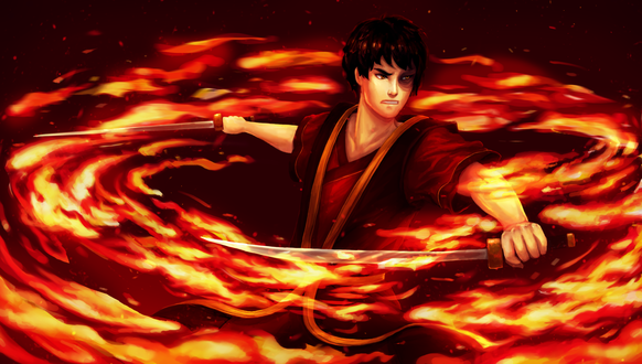 Обои на рабочий стол Zuko / Зуко из анимационного мультсериала Avatar: The Legend of Aang / Аватар: Легенда об Аанге, by wawa711