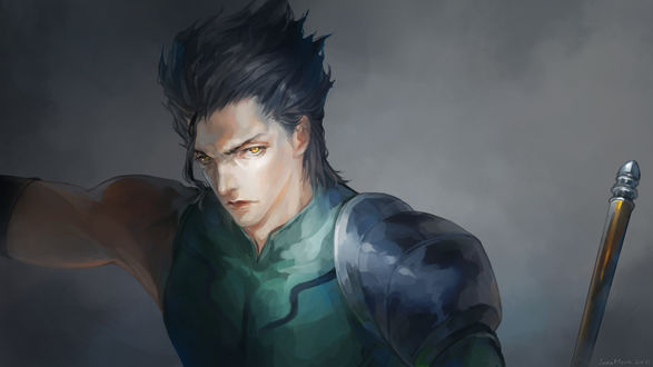 Обои на рабочий стол Lancer / Лансер из аниме Fate / Zero / Судьба / Начало, art Janemere