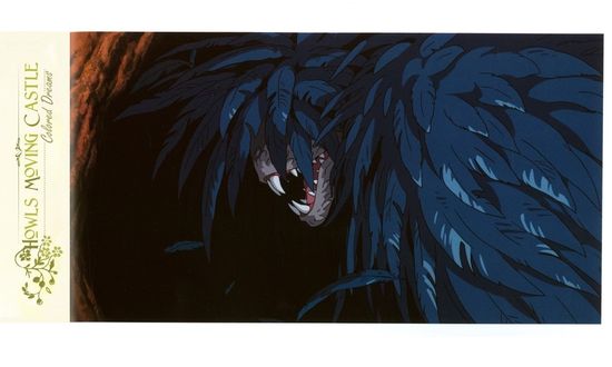 Обои на рабочий стол Демон Howl / Хаул из аниме Howl no Ugoku Shiro / Ходячий замок Хаула, art by Hayao Miyazaki
