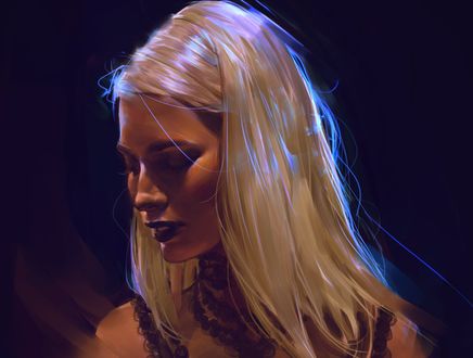Обои на рабочий стол Белокурая девушка, by Vetyr