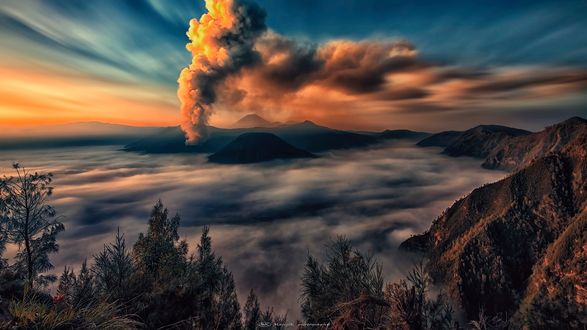 Обои на рабочий стол Indonesia / Индонезия, вулкан Бромо, национальный парк, фотограф Manjik photography