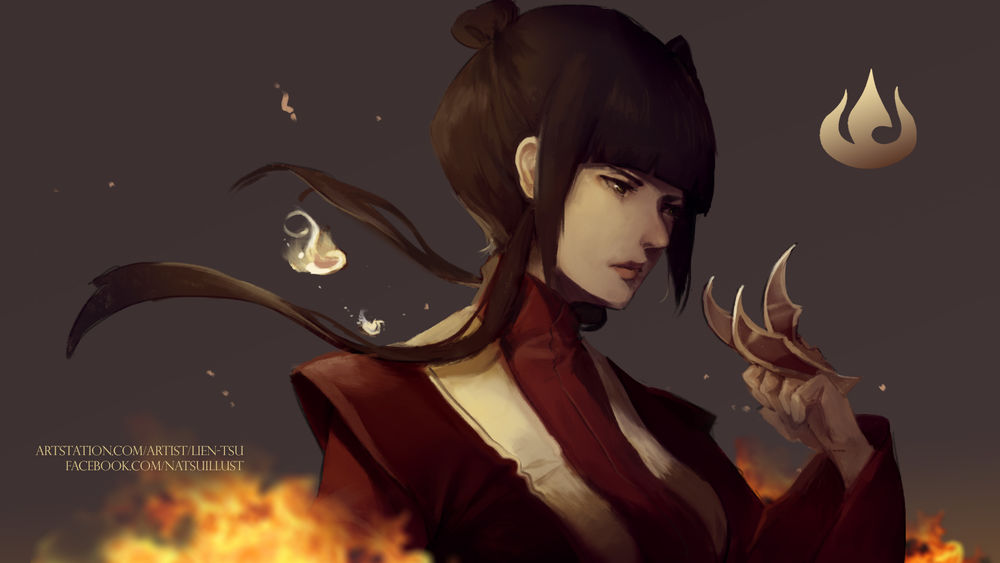 Обои для рабочего стола Mai / Мей из анимационного мультсериала Avatar: The Legend of Aang / Аватар: Легенда об Аанге, by Lien-Tsu