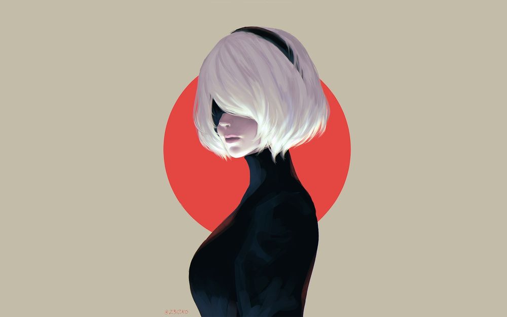 Обои для рабочего стола YoRHa №2 тип B из игры NieR: Automata