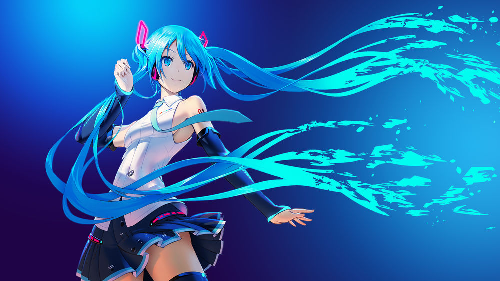 Обои для рабочего стола Вокалоид Мику Хатсуне / Vocaloid Miku Hatsune, by AssassinWarrior