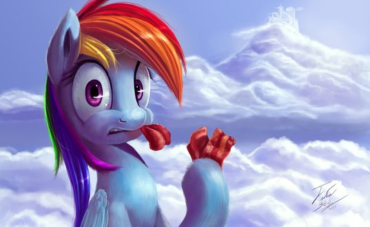 Обои на рабочий стол Rainbow Dash / Радуга Дэш из мультсериала Мой маленький пони: Дружба – это чудо / My Little Pony: Friendship is Magic / MLP:FiM, by Tsitra360