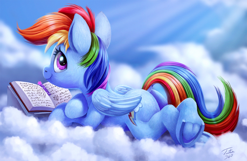 Обои на рабочий стол Rainbow Dash / Радуга Дэш из мультсериала Мой маленький пони: Дружба – это чудо / My Little Pony: Friendship is Magic / MLP:FiM, by Tsitra360