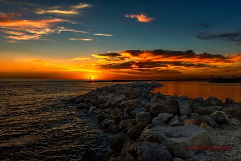 Обои на рабочий стол Закат на побережье Southern California / Южной Калифорнии, фотограф Johnny Santiago