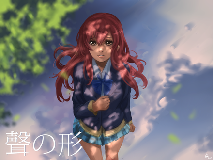 Обои на рабочий стол Шоко Нишимия / Shouko Nishimiya из аниме Форма голоса / Koe no Katachi, by Rosuke97
