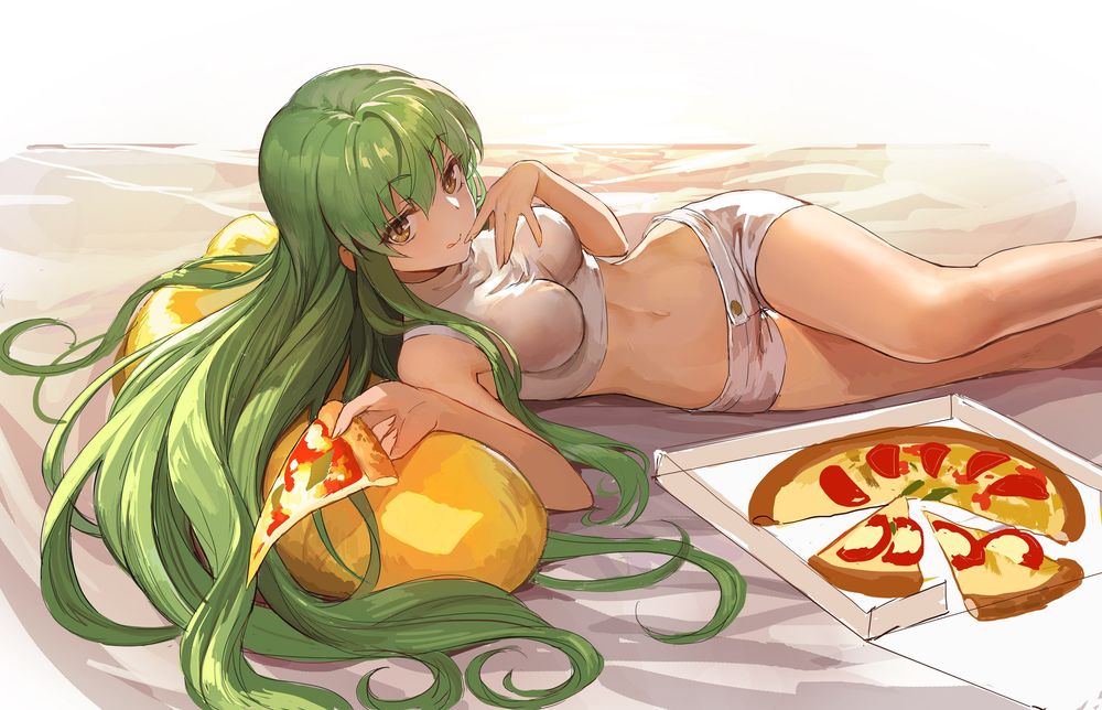 Обои для рабочего стола C. C. из аниме Код Гиас: Восставший Лелуш / Code Geass, автор Baby-doll