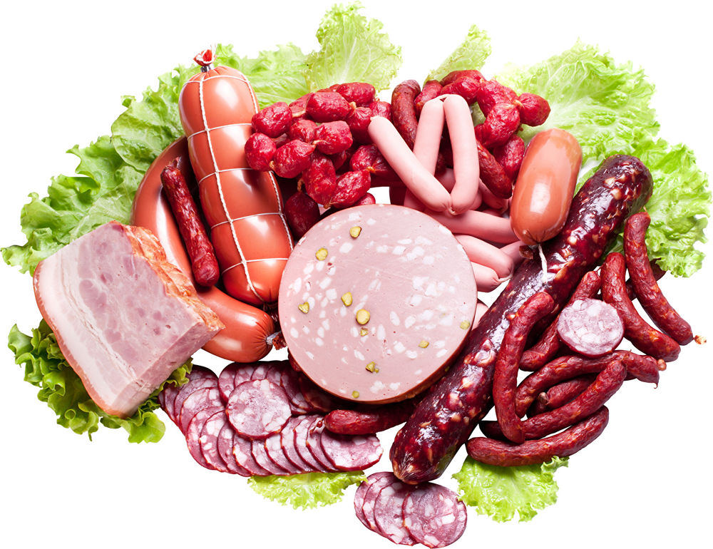 Обои для рабочего стола Натюрморт из мясных деликатесов