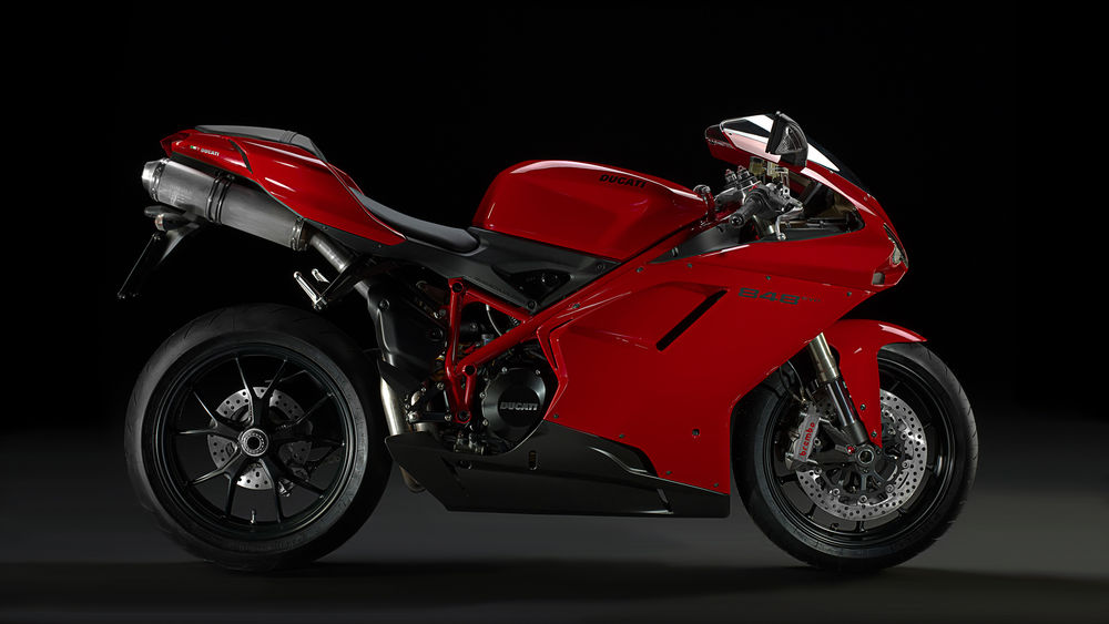 Обои для рабочего стола Красный мотоцикл DUCATI