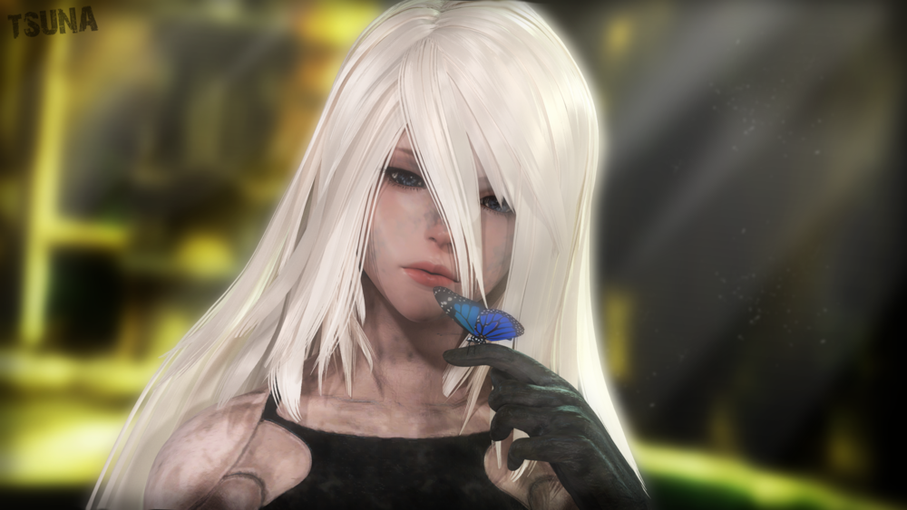 Обои для рабочего стола YoRHa №2 тип B из игры NieR: Automata, by OTsunaO