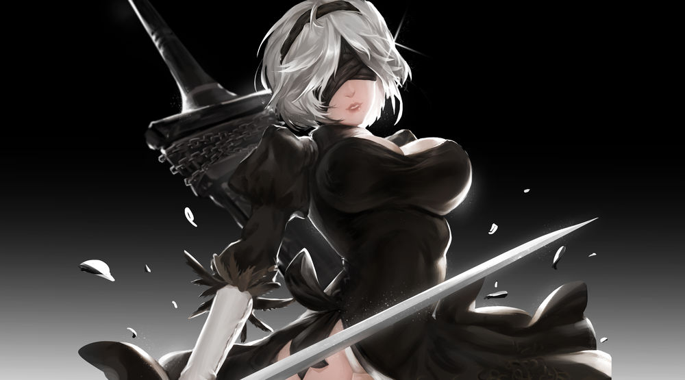 Обои для рабочего стола YoRHa №2 тип B из игры NieR: Automata