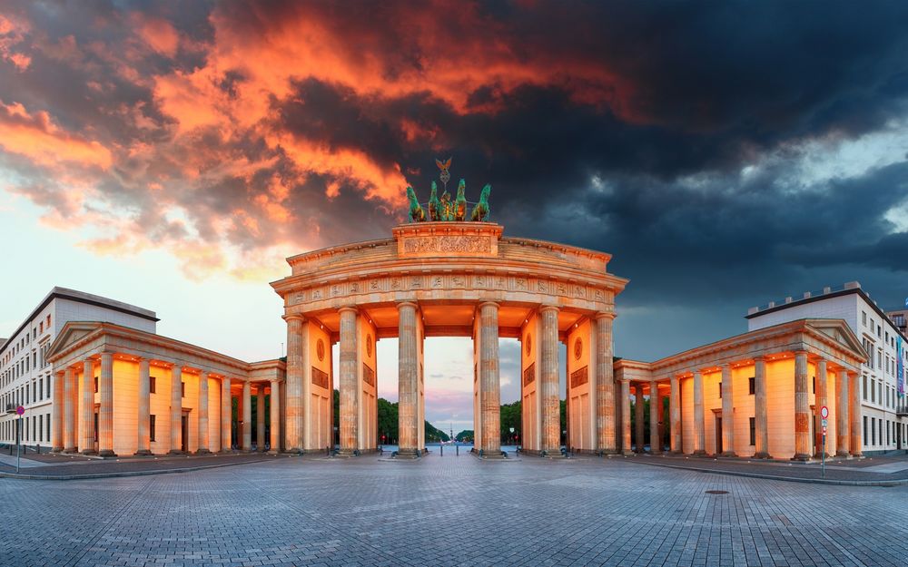 Обои на рабочий стол Бранденбургские ворота в Берлине, Германия, обои .