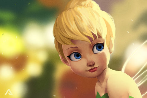 Обои на рабочий стол Динь-Динь / Tinkerbell героиня из мультфильма Феи / Fairy, by Andreanable