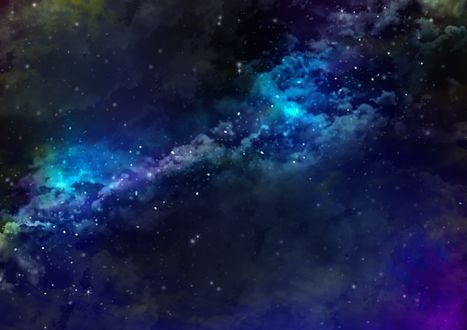 Обои на рабочий стол Красивое облачное ночное небо