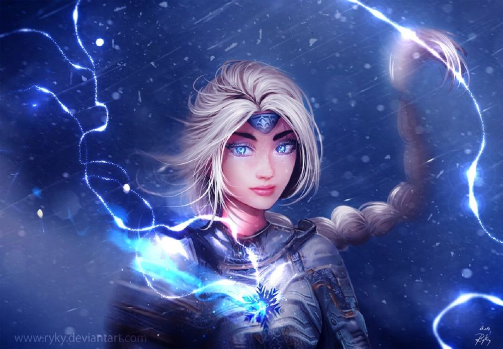 Обои для рабочего стола Elsa the Warrior / Эльза Воин, by ryky