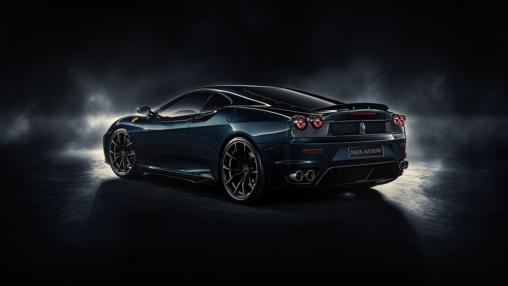 Обои для рабочего стола Автомобиль Ferrari F430 в ночи, by DuronDesign