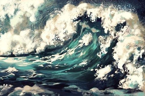 Обои на рабочий стол Бушующее море, by Yuuza