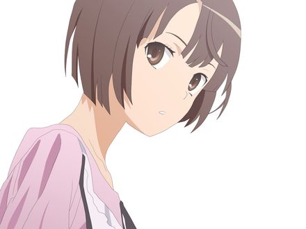 Обои на рабочий стол Эри Харуэ / Erii Haruue из аниме Некий научный Рейлган / Toaru Kagaku no Railgun смотрит с недоверием