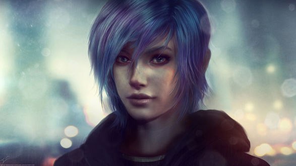 Обои на рабочий стол Работа Zoe Portrait - OC Commission, by Eddy-Shinjuku