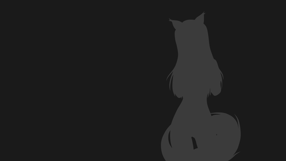 Обои на рабочий стол Силуэт Холо / Holo из аниме Волчица и пряности / Ookami to Koushinryou